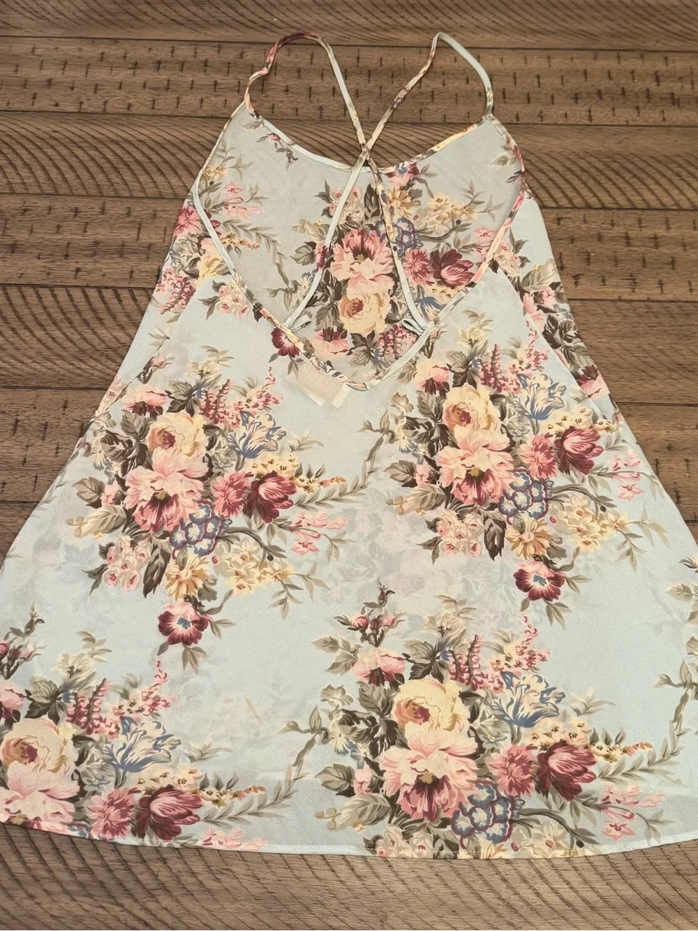 VICTORIA’S SECRET Vintage Chemise and Robe Set with Pink & Cream Blooms, Floral